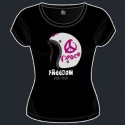 Tee-shirt casque pailleté Freedom noir/blanc