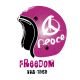 Tee-shirt casque Freedom blanc et rose