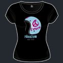 Tee-shirt casque pailleté Freedom noir/bleu