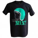 Tee-shirt casque pailleté Black Mint noir